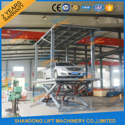 208V / 220V / 380V / 480V आसान कार उठाने के लिए डबल प्लेटफार्म कैंची कार लिफ्ट